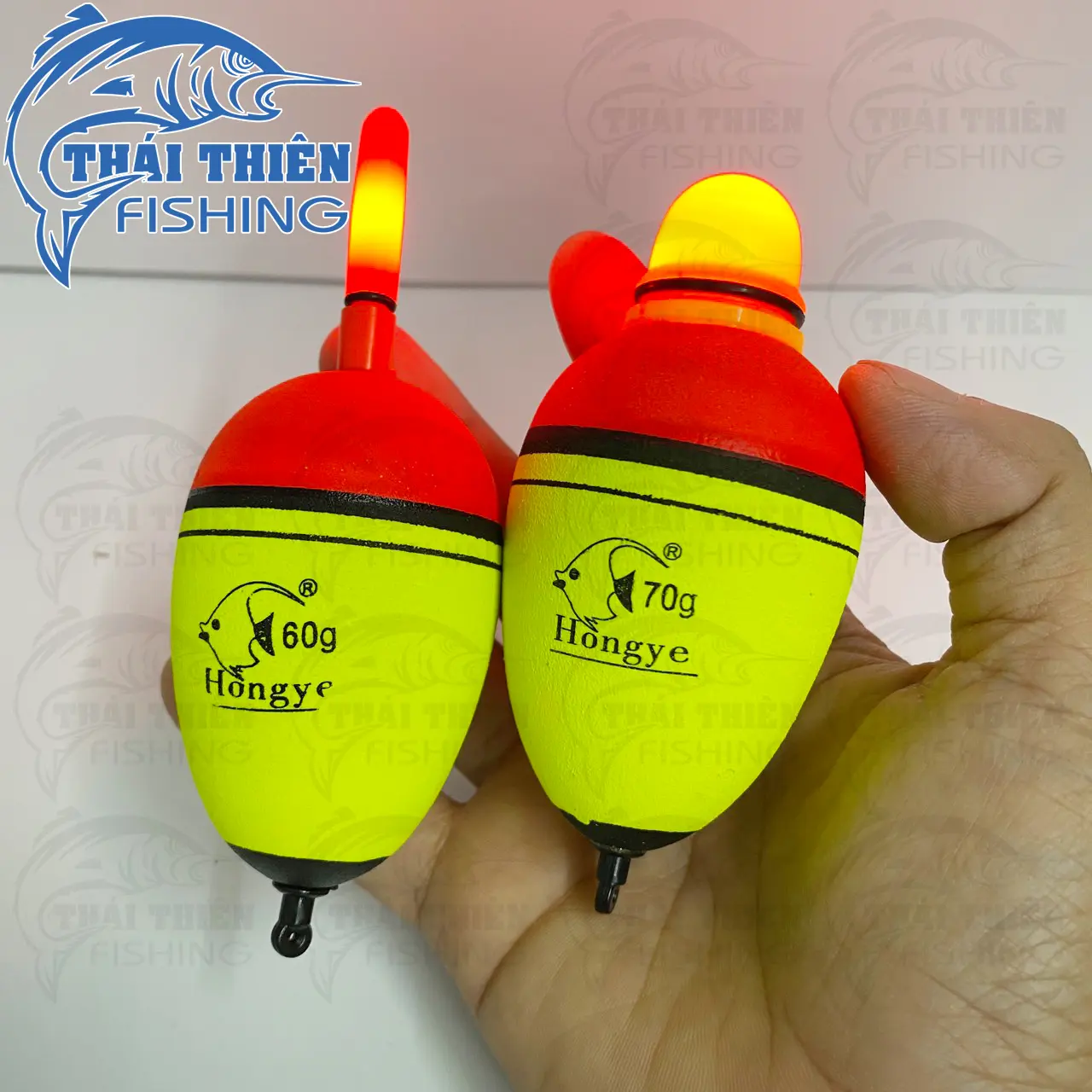 Phao Câu Cá Mè Ngày Đêm Chất Liệu Mút Xốp Tròn Dài Có Đèn Tặng Kèm Pin