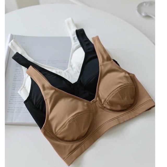 Áo bra cotton không gọng đệm mỏng thoáng mát 0