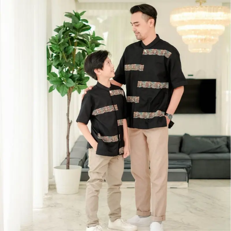 Althaff Azmi Series Koko Couple Bordir ayah dan anak lengan pendek 0