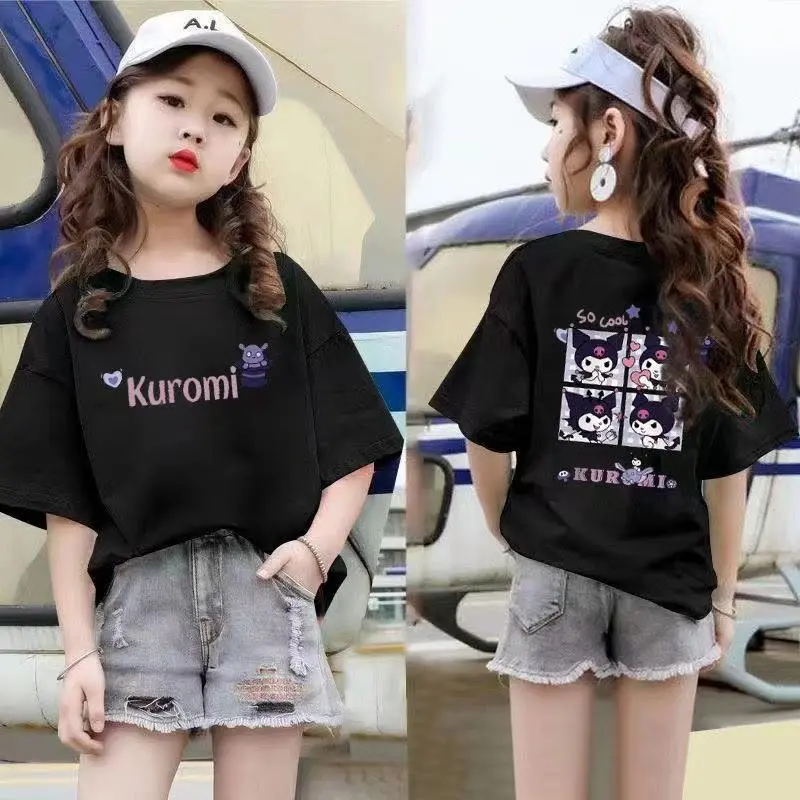 [Vận Chuyển Từ Thái Lan] Áo Thun Ngắn Tay Cổ Chữ O Cho Bé Gái Goku, Dáng Rộng Mùa Hè, Cỡ Vừa, 4, 5, 6, 7, 8, 9, 10, 11, 12 Tuổi Và Bé Gái