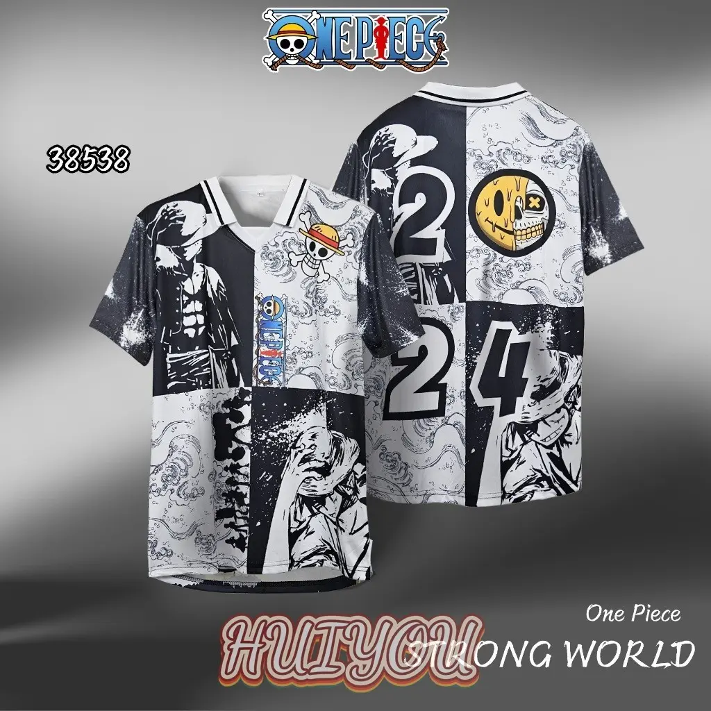 【Free Custom Name & Number】ONE PIECE ANIME RETRO COLLAR, ONE PIECE DESIGN, LUFFY GEAR 5, LUFFY Size: XS-3XL 01