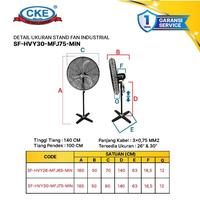 Gambar CKE Heavy Duty Standing Fan 30 Inch – Industrial Fan 4 Speed BLDC Motor dari CKE Fan Official Kota Administrasi Jakarta Barat 5 Tokopedia