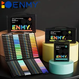 ENMY【 Lukisan Potret Wajah Serba Bisa! 9 Warna Kulit 】 Spidol Akrilik! Kontrol tinta berujung lembut × kertas tidak dapat ditembus