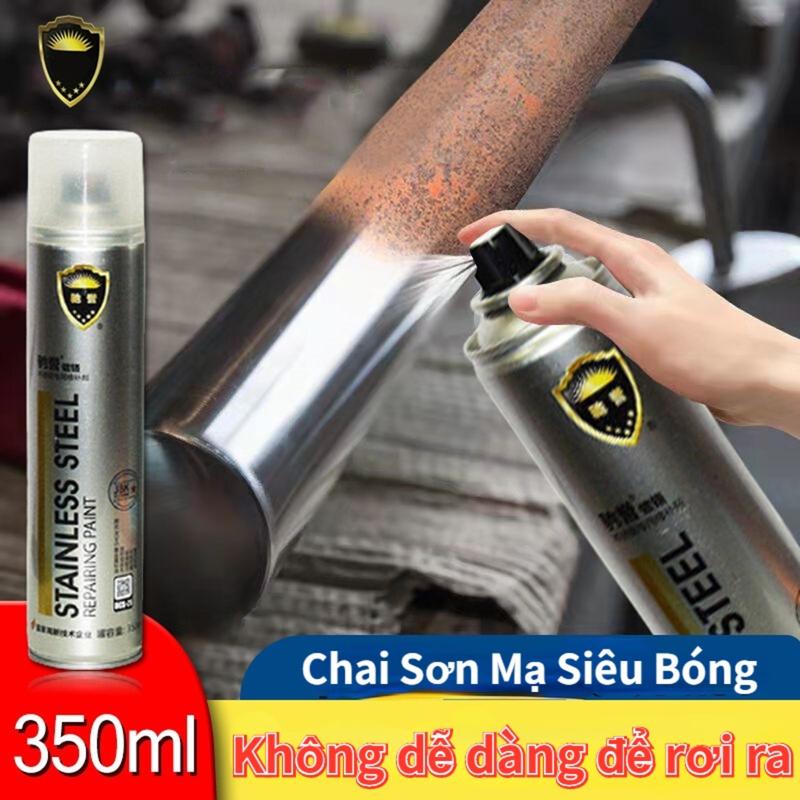 Sơn Bạc Mạ Crom Sơn Xịt Mạ Chrome Sáng Bóng 350ml - Chai Sơn Mạ Siêu Bóng-Sơn xe