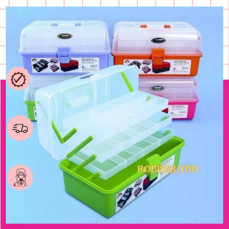 Cốp Nhựa PP Cao Cấp 3 Tầng Đựng Đồ Nail Đa Năng (Màu Ngẫu Nhiên)