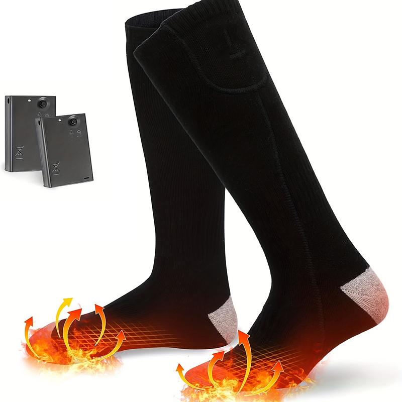 Product Introduction of Heating Socks Winter Warm Electric Heating Socks Long Socks Men And Women Outdoor Ski Warm Foot Socks 26