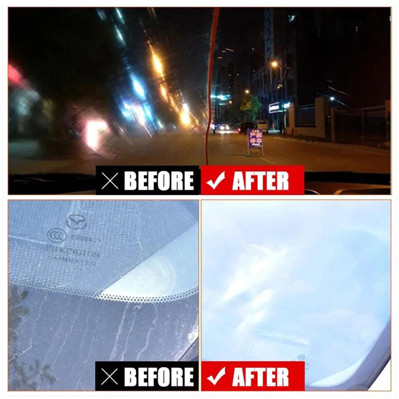 Product Introduction of Car Front Windshield Oil Film Cleaning Paste Strong Auto Glass Water Cleaning Agent Car Glass Cleaner Oil Film Remover 32