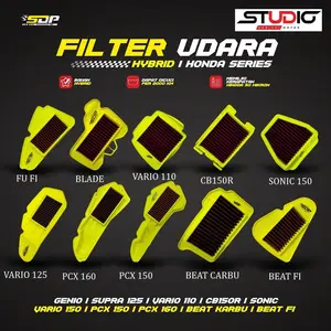 SDP HYBRID - Saringan Filter Udara Hybrid Filter Udara Stainless Sdp Beat Cb150r Mio Jup Mx Beat Fi Supra 125 Ninja 250 Vario 110 Sonic Genio Ninja R Rr Vario 125 150 Aerox 15 N Max Old New Pcx 150 160 Mio M3 Freego Grand