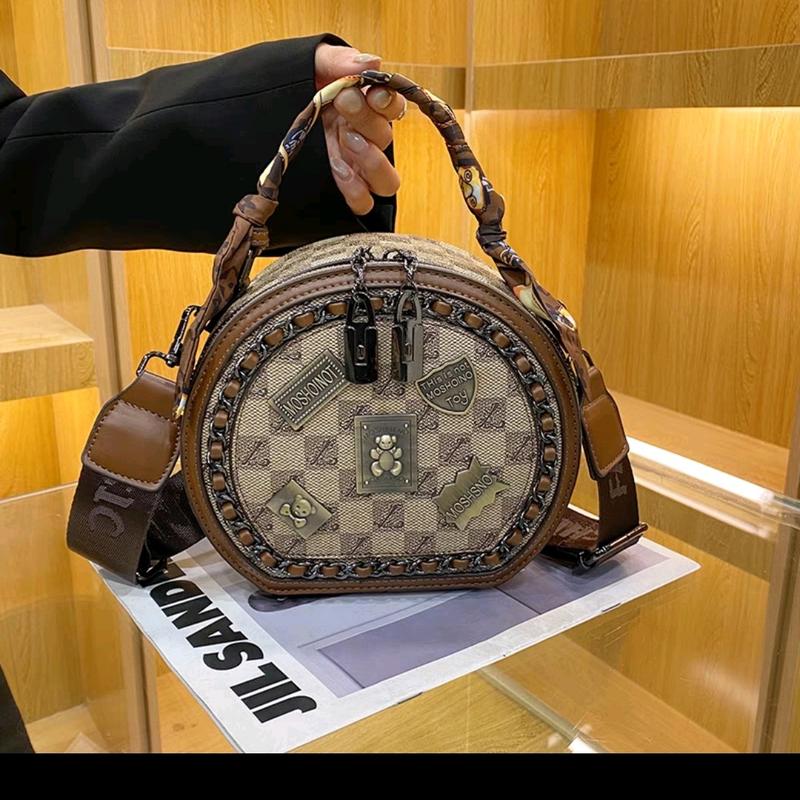 Túi Xách Nữ Túi Tròn Cầm Tay Đeo Vai Đeo Chéo Hàng QCCC - T27 túi  xách Bag Da Nhung