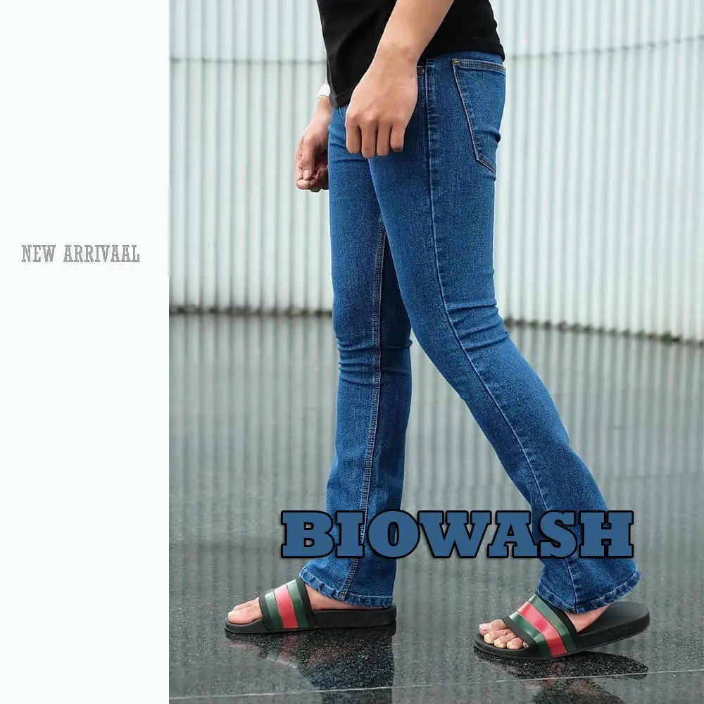 Celana Jean Cutbray Warna Biru Tua / Bio Wash - Model Cutbray Modis untuk Pria - Nyaman, Melar, Distro, Keren, Muda, Retro, Fit