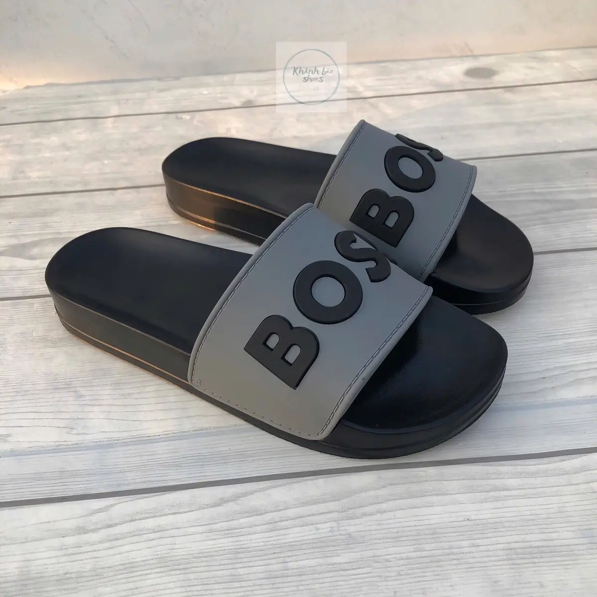 Dép lê BÓT màu xám nam nữ size 35-42 dép dẻo nhẹ hợp thời trang DéP Tim Slipper Đế Bằng