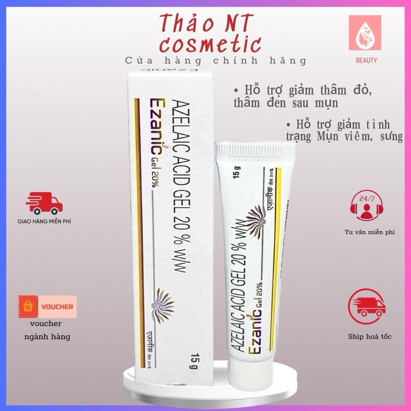 Ezanic gel Azelaic Acid 20% hỗ trợ Mờ Thâm Chấm Mụn - typ 15g