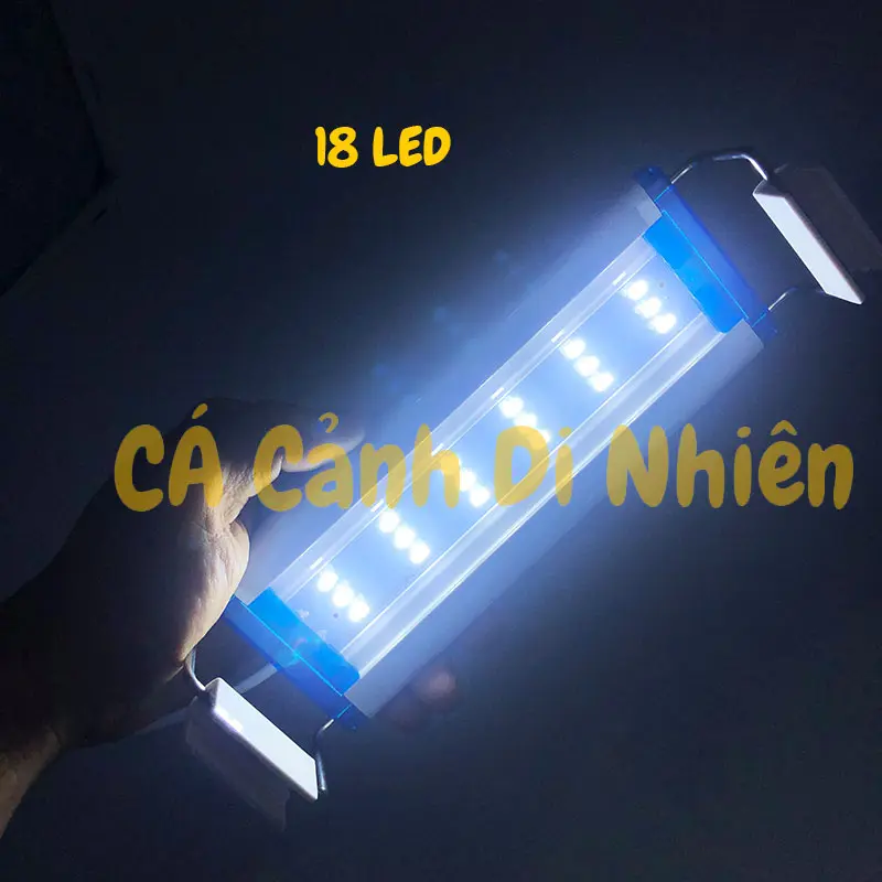 Đèn LED máng kẹp thành hồ cá 20-30 cm 2 dãy màu TRẮNG - ĐỔI MÀU 18 LED P300 2
