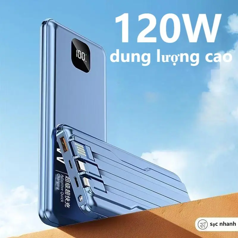 Pin 50.000mAh Sạc Dự Phòng 80.000mAh - Sạc Nhanh 120W, Có Led 4 Chế Độ 4