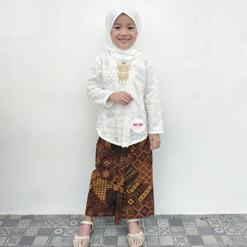 Kata Kids Kebaya Anak Kartini Panjang Rok Coklat 1