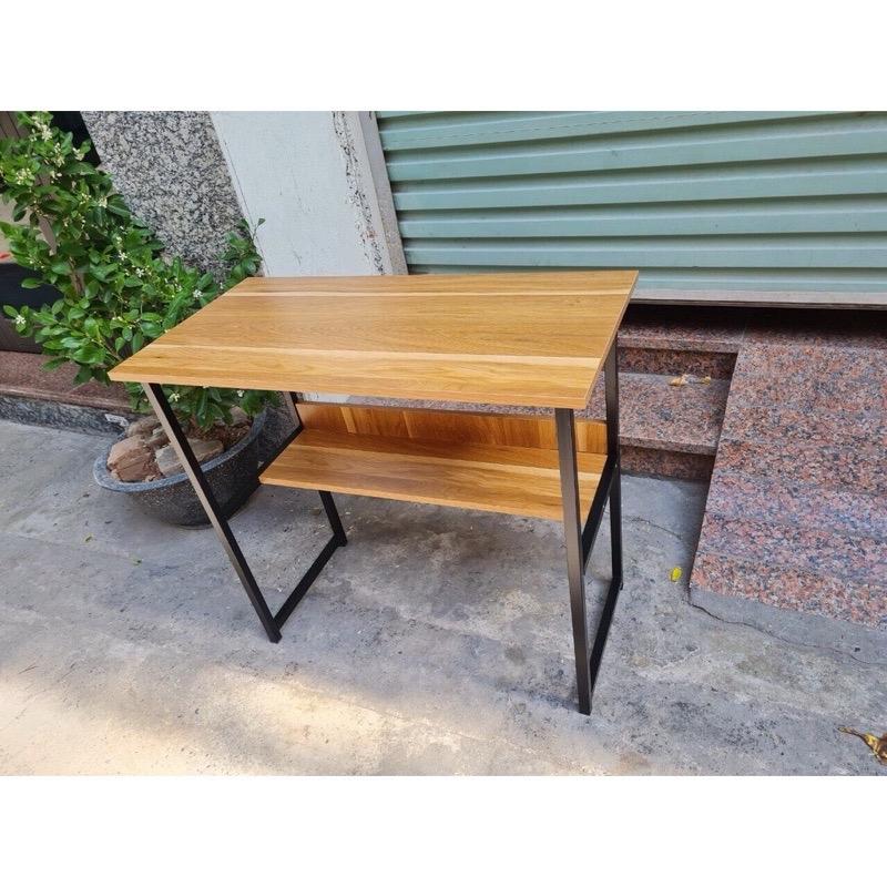 Bàn làm việc kèm kệ lửng- bàn làm việc gỗ đa năng 1