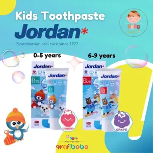 Jordan Pasta Gigi Kids Tooth Paste  Anak Bayi Step 1 dan Step 2 Milk Teeth 0 - 12 Tahun Brush Sikat