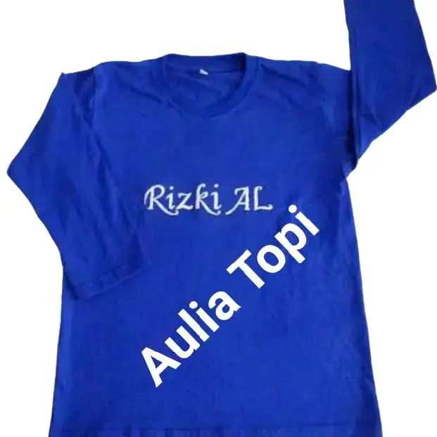 Baju kaos  anak lengan panjang  XS--XL free nama bordir (Tulis Nama Via Chat) Fashion