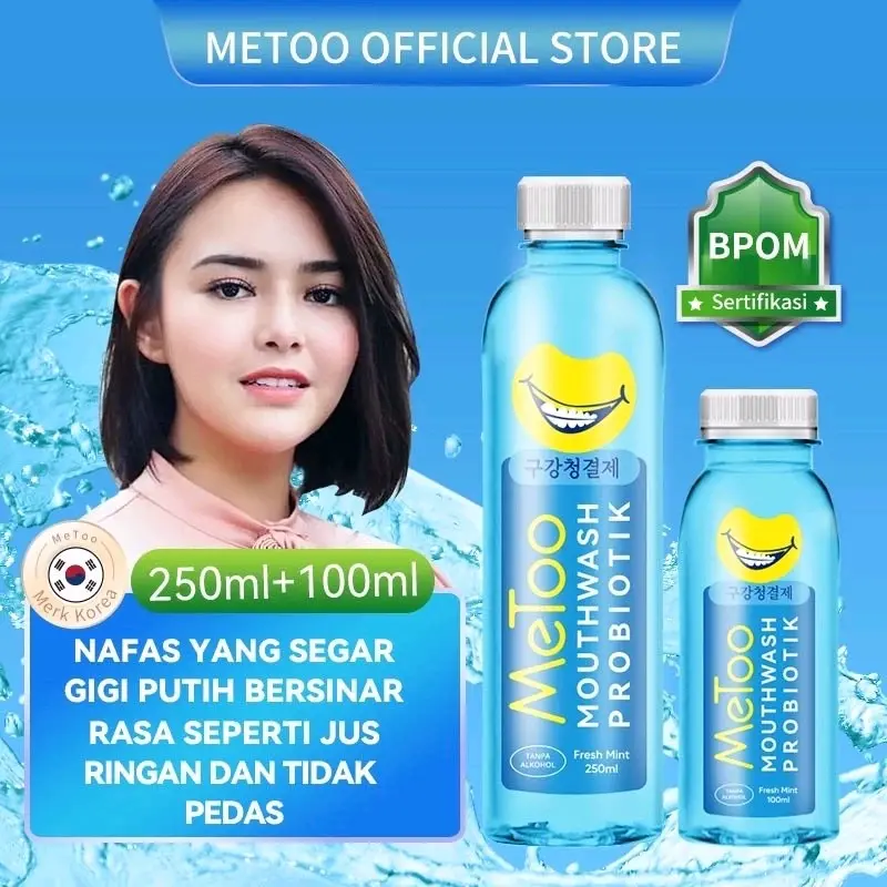 MeToo Obat Kumur Probiotik/ Fresh Mint Mouthwash-100/250ml No Alcohol