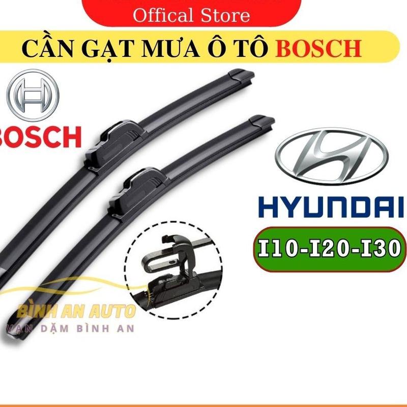 Cần gạt mưa HYUNDAI I10, I20, I30 Loại BOSCH AEROFIT không xương Silicone, loại BOSCH ECOPLUS thân cứng xương sắt Cao Su Phụ Tùng 0