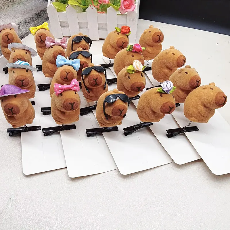 Kẹp Tóc Capybara, Thiết Kế Nơ Dễ Thương, Kẹp Mỏ Vịt Capybara Sáng Tạo, Thời Trang, Thích Hợp Làm Quà Tặng Bạn Bè