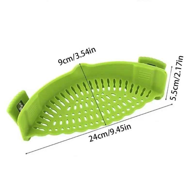 Silicone Clip-on Noodle Colander, 1 Count Multifunctional Food Clip-on Colander, Kitchen Cooking Tool for Meat, Vegetable, Fruit, Utensils 1