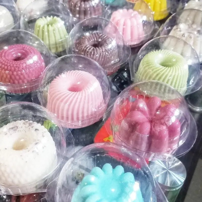 LKL - [ISI 10 PCS] Wadah Mika Setengah Bola untuk Pudding Mini Kue Muffin Cake Tart setengah bulat Mini 4