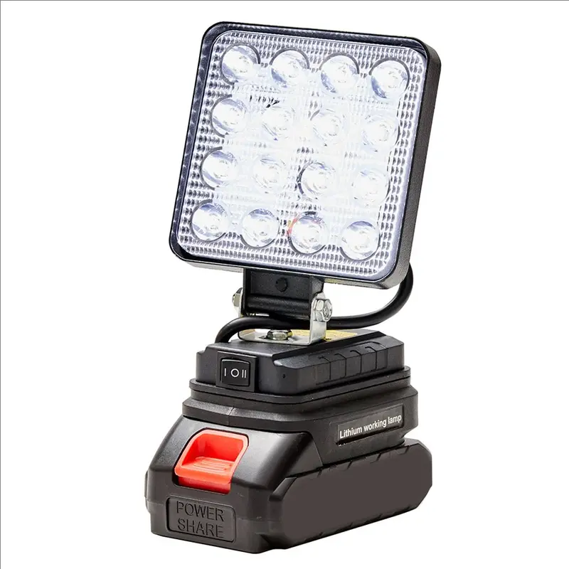 Lampu LED untuk Baterai Makita 4Inch Lampu Sorot Portabel Outdoor Kerja Memancing Alat Darurat Tangan Lampu 8