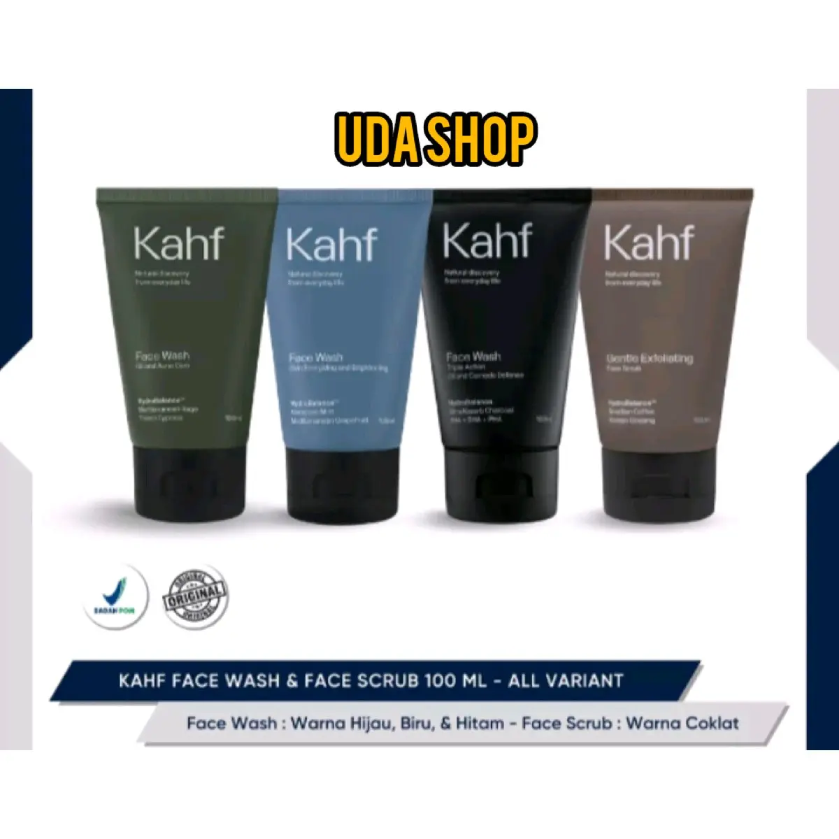 KAHF FACIAL WASH 100ML Pria Wajah