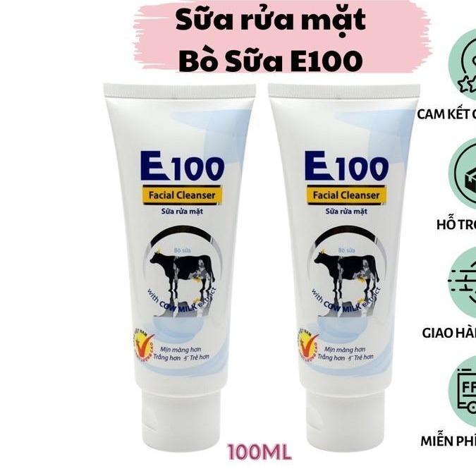 Sữa rửa mặt chiết xuất sữa bò E100 Facial Cleanser