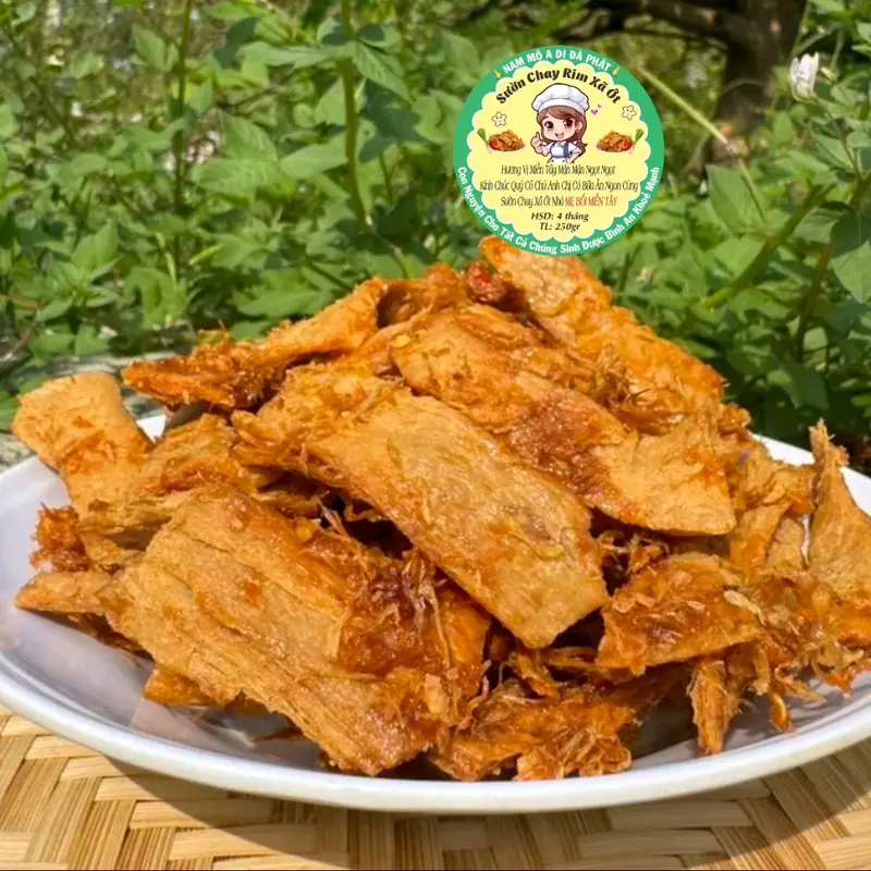 1.hộp sườn NON CHAY SẤY XÃ ỚT đậm đà hương vị Miền Tây mặn mặn ngọt ngọt ( 250g/1hũ) 1