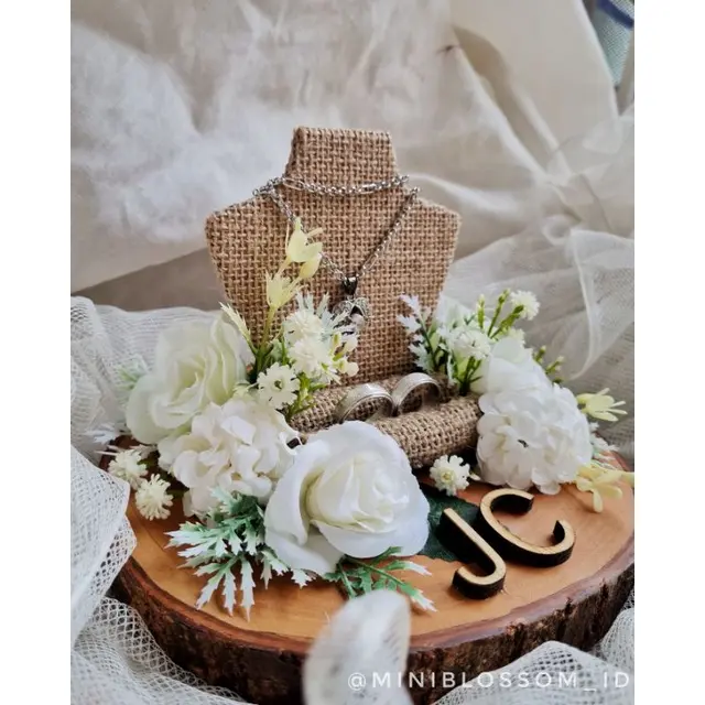 RUBY SET Kalung Cincin / Tempat Perhiasan Mahar / Tempat Kalung Mahar / Kotak Cincin Ring Box Seserahan 3