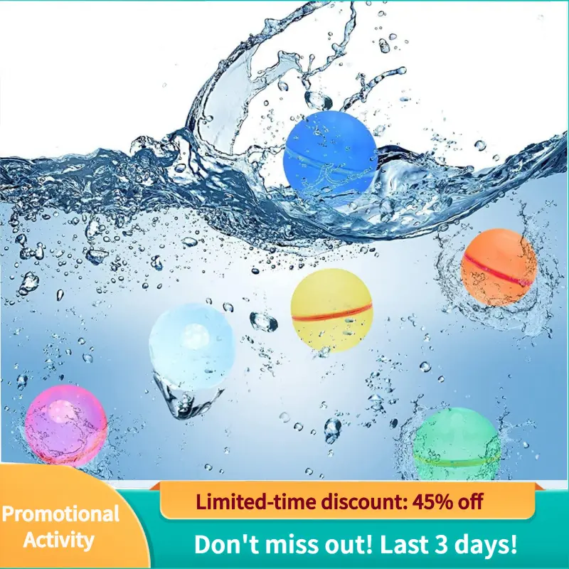 Reusable Water Balloons Quick Fill Soft Silicone Self Sealing Water Balls Outdoor Water Toys with Mesh Bag for Outdoor Summer Fun Party Kids Water Games Pool Activity