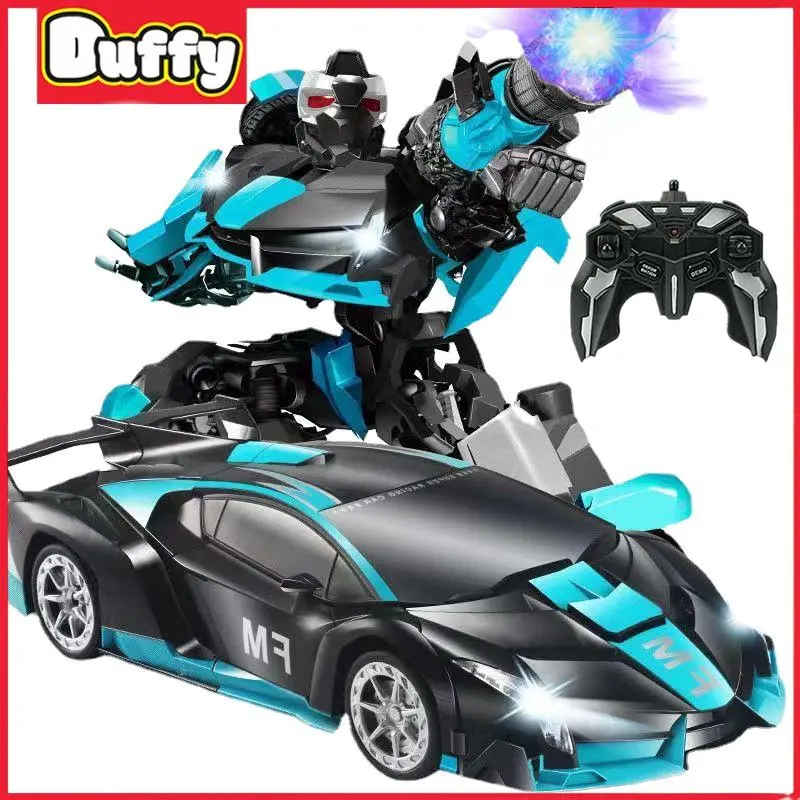 [Duffy toys](COD) Mobil Remote Control Robot Besar / Rc Transformer 1 : 18 Mobil Mainan Remot Control Jadi Robot Rechargeable Mainan Anak Jadi Robot Cas / Rc Mobil Robot Transformer /Robot Mainan Anak Laki laki 8