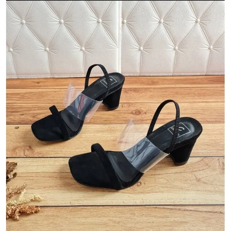ABBUSHOES AJ 36 sendah hak tahu mika karet  7cm Wanita Sendal