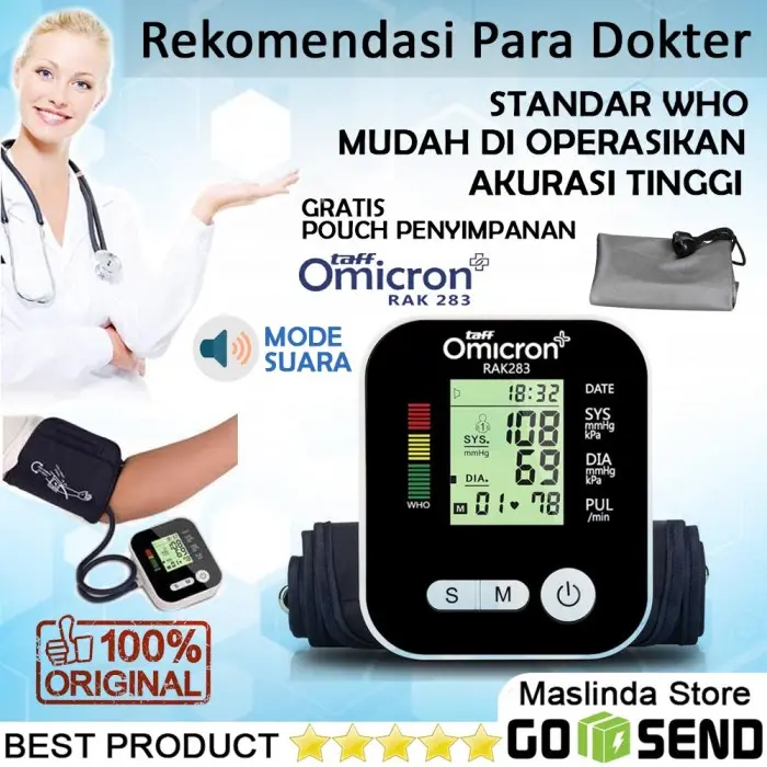 Alat Tensi Darah Digital Tensimeter Digital Alat Ukur Monitor Tekanan - B869 8