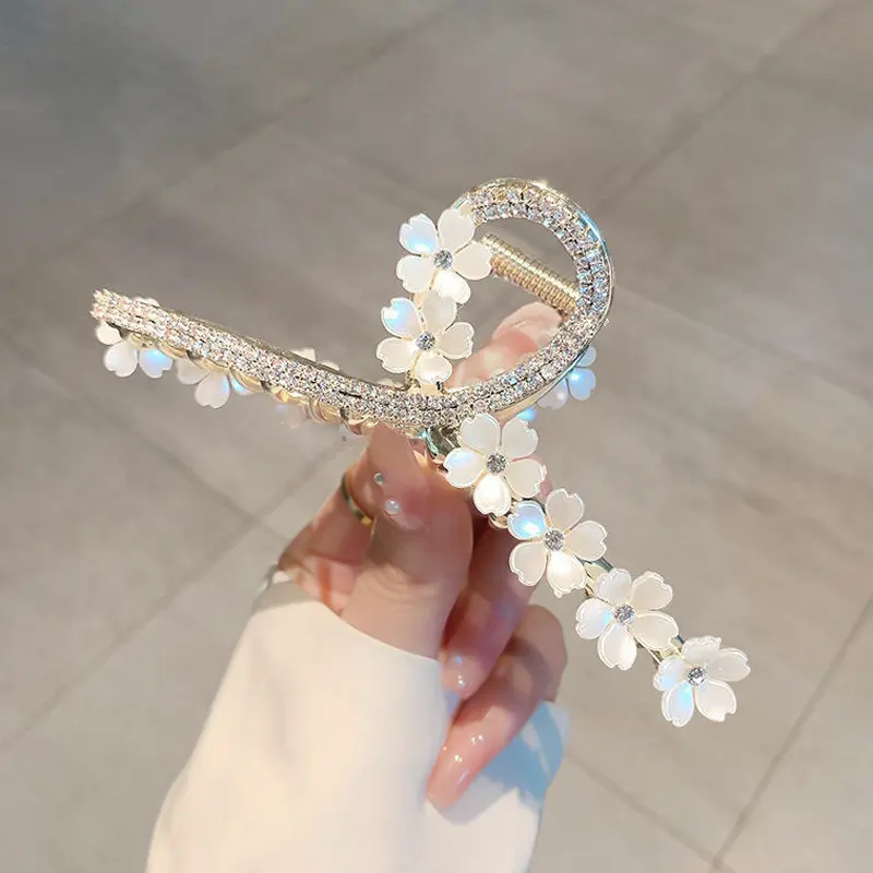 Kẹp Kim Loại, Cỡ Lớn, Thiết Kế Hoa Kim Cương Hai Hàng Kiểu Hàn Quốc, Hoa Họa Tiết Kẹp Cá Mập Cao Cấp, Phụ Kiện Tóc, Dành Cho Tóc Sau Đầu  Women Nữ hair wrap nam kẹp  12 răng player  149 clip   kep  cozy kẹp  càng  cua  size kẹp  tóc  nơ  nhung