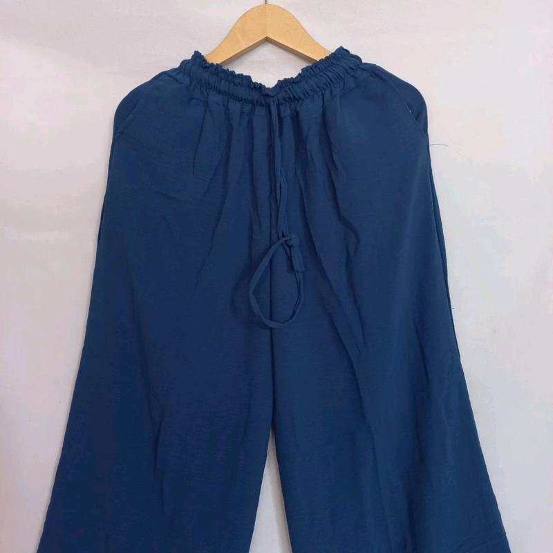 celana kulot crincle cewek Santai Mini Polos Panjang 5