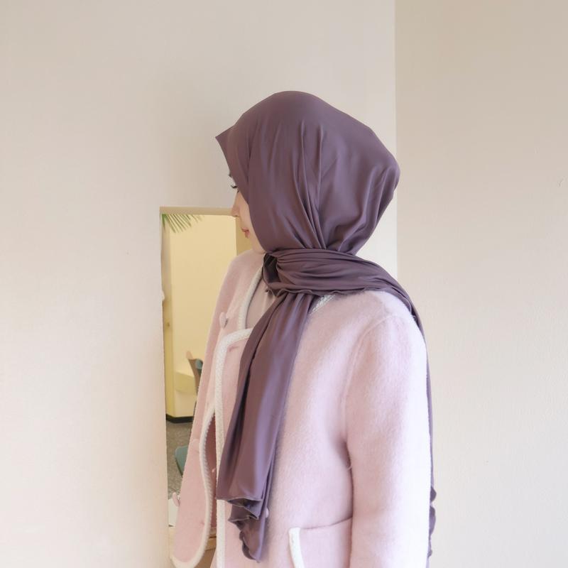 Product Introduction of Solid Color Milk Silk with Wooden Ear Scarf Monochrome Cotton Scarf Headcloth Shawl Scarf Elastic Knitted Scarf for Women selendang  bahu sulam  shawl sahara  shawl selendang 14