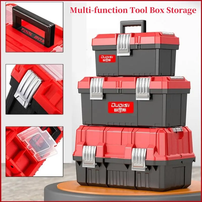 XiaoZhou-Three-Layer Folding Toolbox Multifunctional Portable Repair Large Household Electrician Hardware Storage Box