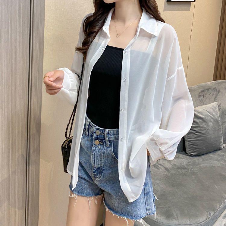 Áo Sơ Mi Chống Nắng, Áo Choàng Mỏng Nữ, Váy Hai Dây Mùa Hè, Áo Mặc Bên Ngoài, Áo Voan, Áo Cardigan Cổ Tích Trong Suốt, Xếp Lớp, Tỷ Lệ Đánh Giá Xuất Sắc Lên Đến 99%, Cùng Phong Cách 1