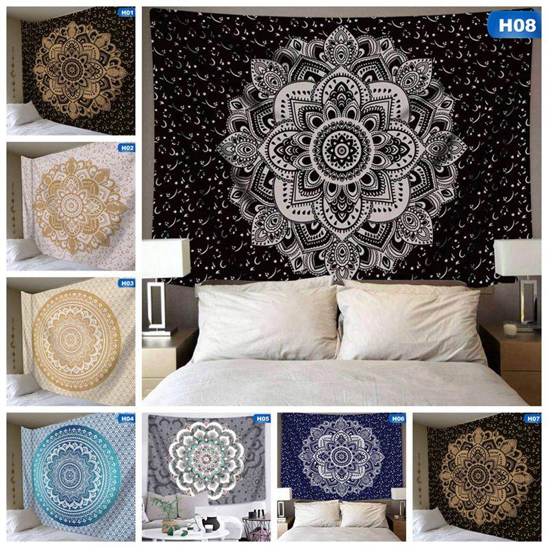 Mandala Tapestry Indian Wall Hanging Decor Beach Bohemian Psychedelic ...