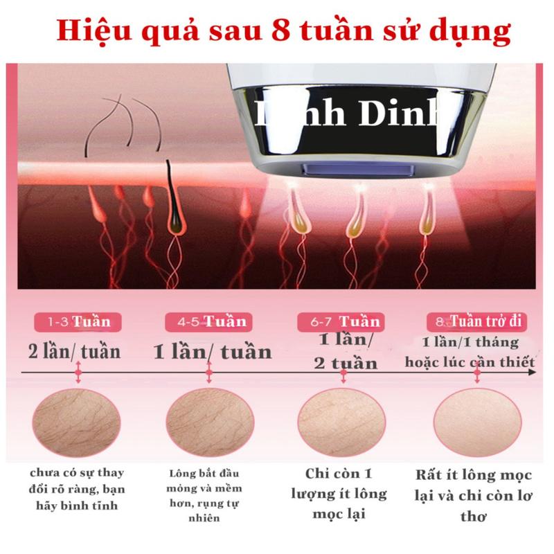 Máy triệt lông Cinseer THC-985 triệt lông nách/ tẩy lông chân/ tẩy lông vùng kín/ lông tay/ria mép tặng kèm gel 2