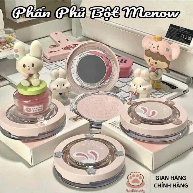 [ HÀNG MỚI VÊ ] Phấn phủ nén trang điểm MENOW chống thấm nước kiềm dầu Cosmetic Mỹ Phẩm Cosmetic Mỹ Phẩm