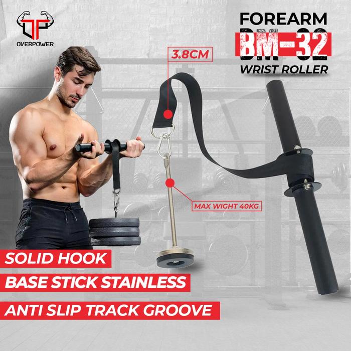 Gambar Wrist roller BM-32/WRISTROLLER -Alat latihan tangan lengan/hand arm fitness - Lubang 3/5cm dari Ototpro Surabaya Kota Surabaya Tokopedia
