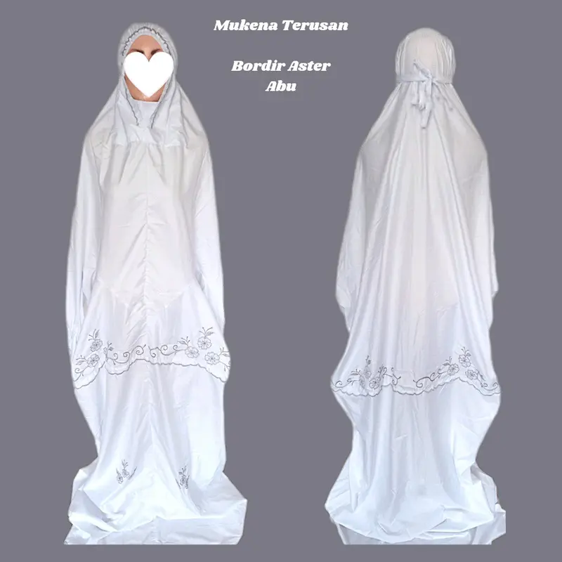 Mukena terusan lajuran bordir murah Cantik 5
