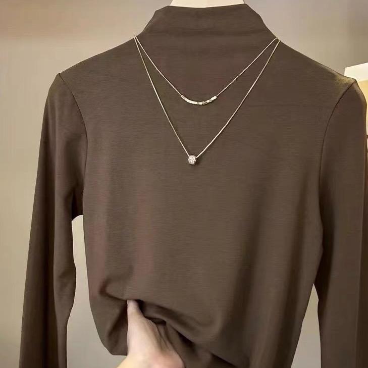 BIGGSIZE Áo thun giữ nhiệt nữ dài tay kèm vòng Top Women