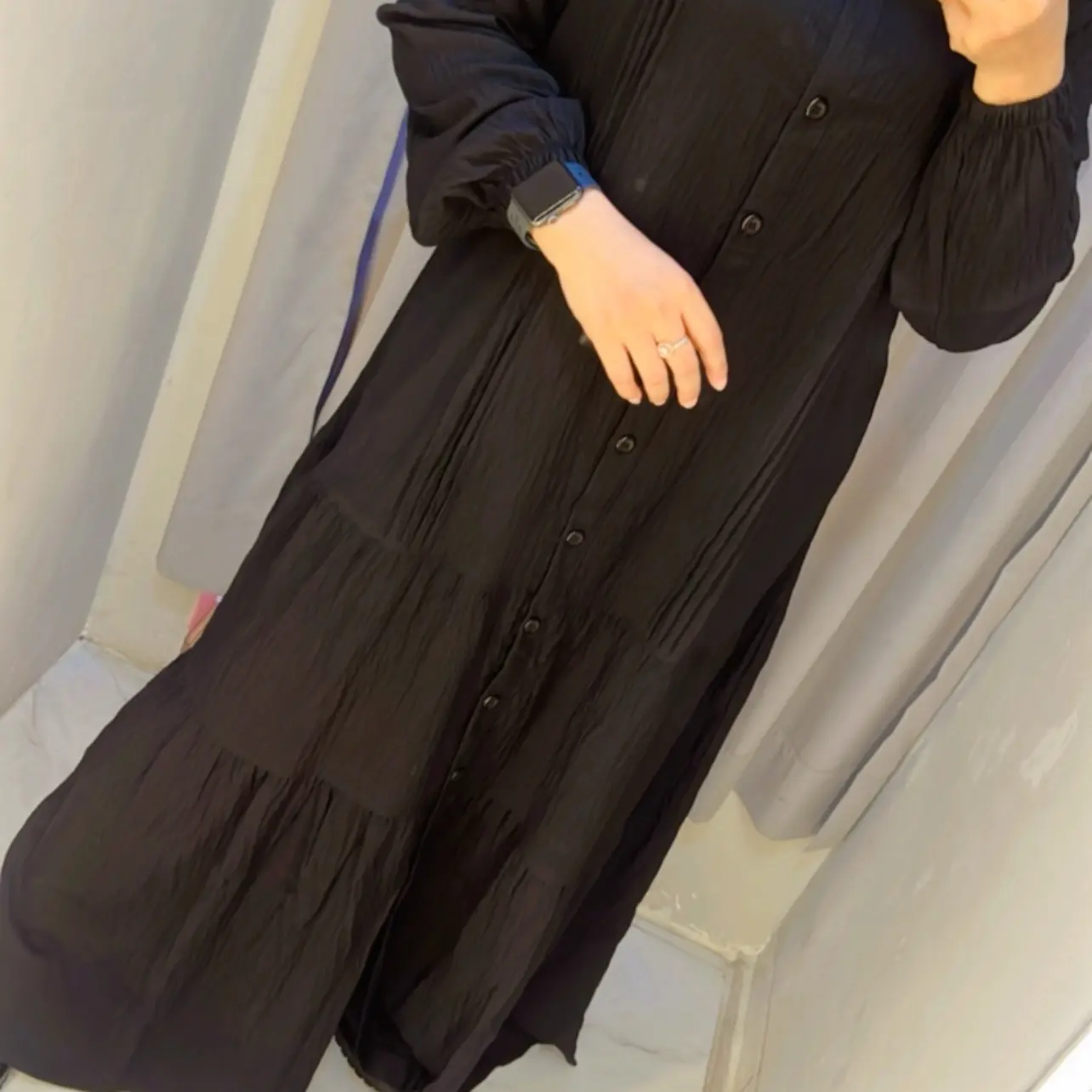 MOZHASHAFURA. Cloth - TARRA DRESS *STANDARD* Bahan Katun polin Cresfo Nyaman Gamis Maxi Opnaisel Wanita Full Kancing Busui Wudhu Friendly Casual Elegant Formal Mewah