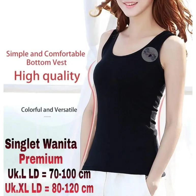 Isi 3Pcs Singlet Wanita Premium / Tank Top Tali Wanita / Tanktop rayon