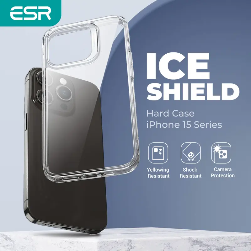 Hard Case compatible for iPhone 15 Series ESR Ice Shield Tempered Glass 0